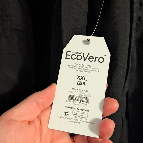 Black Ruffled Button-Up Blouse - Picture 5 of 7